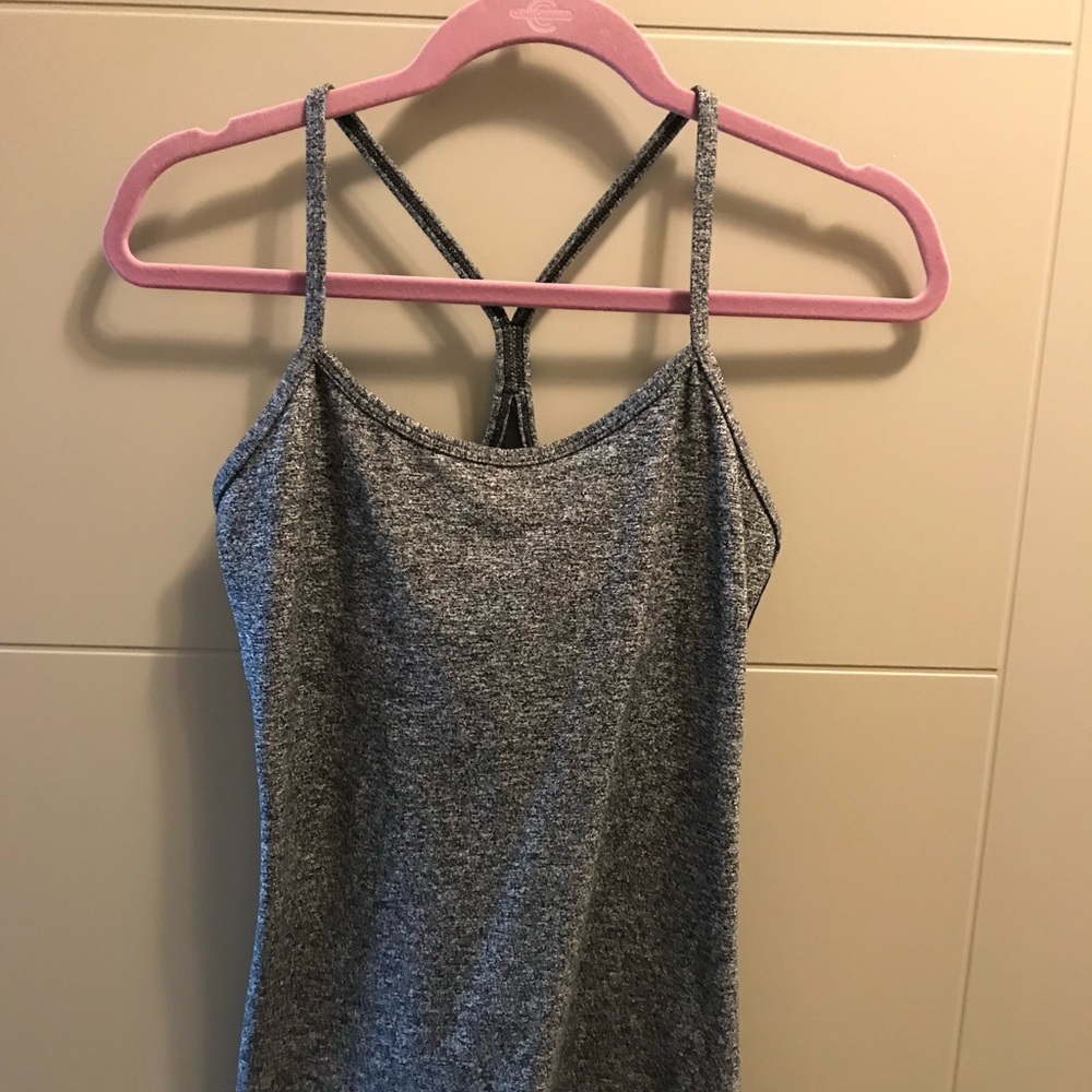 LULULEMON POWER Y TANK, size 6/8 gray